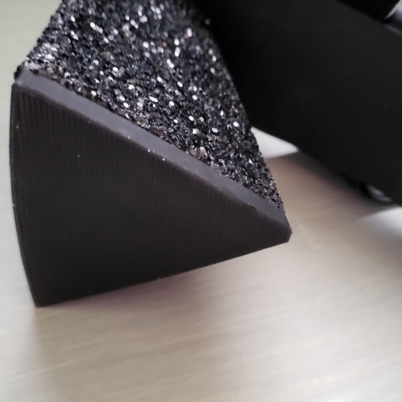 Abound Black Glitter Slides NWT - Picture 5 of 5